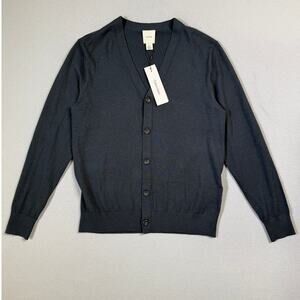 Calvin Klein Men's Regular-Fit V-Neck Cardigan - Vulcan gray small $129
